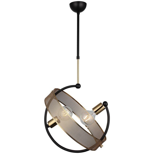 Pendul Homemania, Nela, Metal, 37.5 x 97 cm, E27, 40W, Negru/Auriu