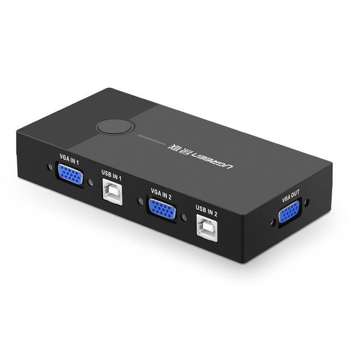 2-в-1 видео адаптер UGREEN 30357 KVM Switch Box 2-порт VGA