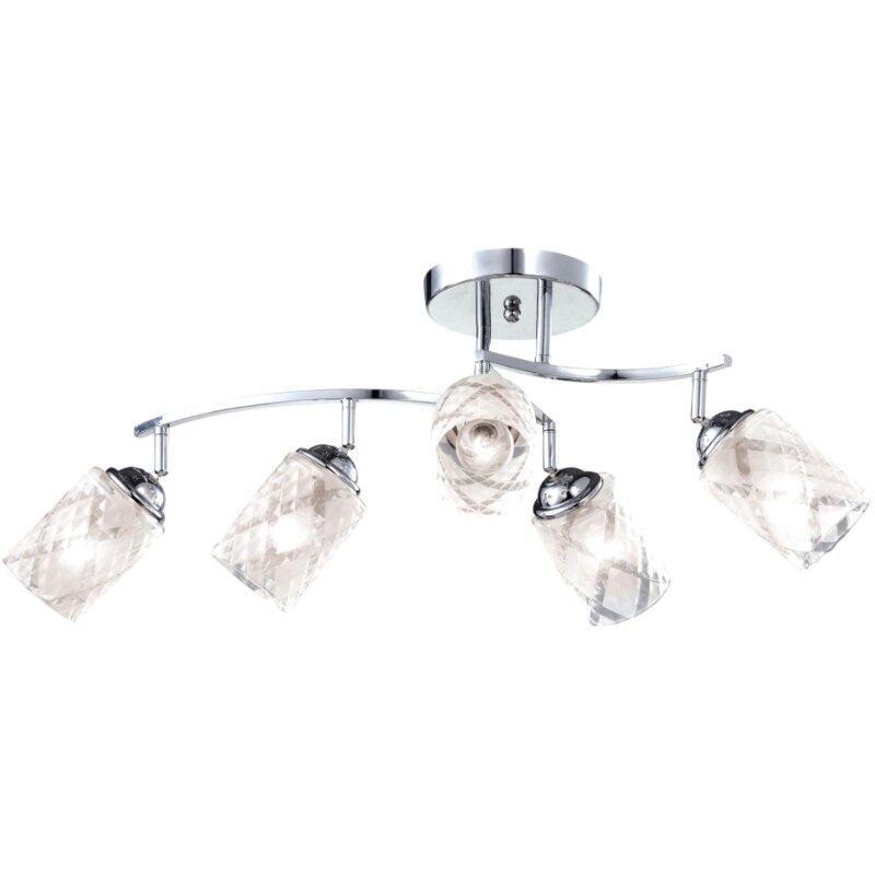 Lustra Kaja, Model Candelabru Crystal, K-JSL-6090/5 CHR, Seria ALIX, 5 x E14, Argintiu