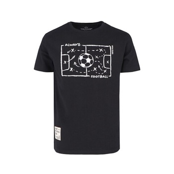 Tricou T-FOOTBALL, Volcano, Bumbac, Negru / Alb Tricou T-FOOTBALL, Volcano, Bumbac, Negru / Alb