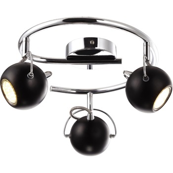 Lustra Kaja, Model LOFT K-8002 / 3G BK, Seria SALVA BLACK, 3 x GU10, Negru/Argintiu Lustra Kaja, Model LOFT K-8002 / 3G BK, Seria SALVA BLACK, 3 x GU10, Negru/Argintiu