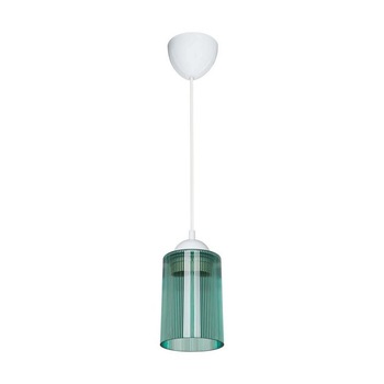 Pendul Optik, Homemania, Plastic/ABS, 10,5 x 10,5 x 67 cm, 1 x E27, 20W, Verde inchis Pendul Optik, Homemania, Plastic/ABS, 10,5 x 10,5 x 67 cm, 1 x E27, 20W, Verde inchis