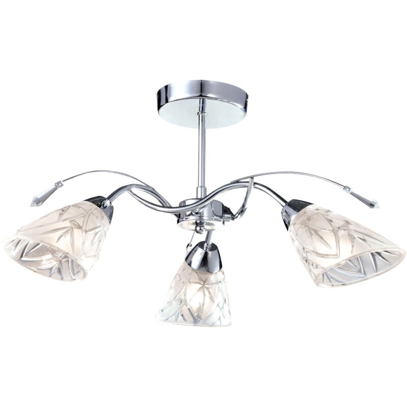 Lustra Kaja, Model Candelabru K-JSL-72018 / 3C CHR, Seria TAURUS, 3 x E14, Argintiu