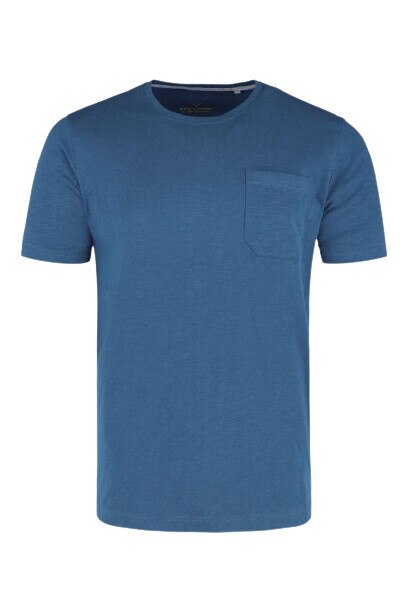 Tricou barbati Volcano T-Smith, Model buzunar, Bumbac, Bleumarin