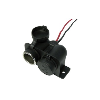 Priza auto dubla Carpoint 12-24V max. 15A suplimentara cu cablu de 15cm Priza auto dubla Carpoint 12-24V max. 15A suplimentara cu cablu de 15cm