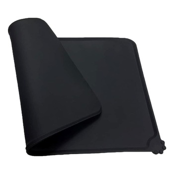 Covoras Silicon FizioTab® pentru Animale, Suport Castroane Hranire si Boluri pentru Caini si Pisici, Negru Covoras Silicon FizioTab® pentru Animale, Suport Castroane Hranire si Boluri pentru Caini si Pisici, Negru