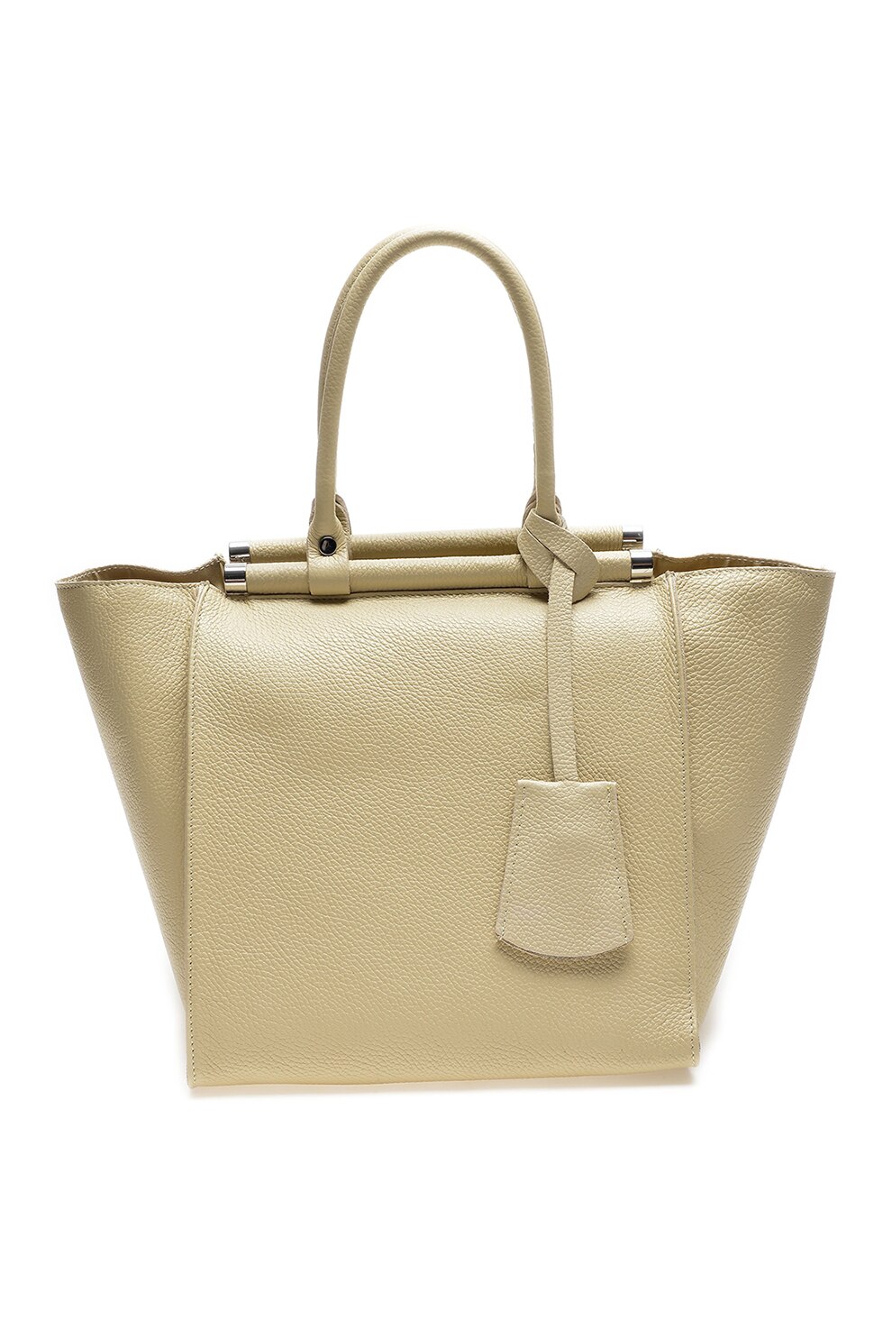 Isabella Rhea, Geanta shopper din piele cu accesoriu din piele, Bej