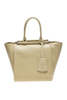 Isabella Rhea, Geanta shopper din piele cu accesoriu din piele, Bej Isabella Rhea, Geanta shopper din piele cu accesoriu din piele, Bej