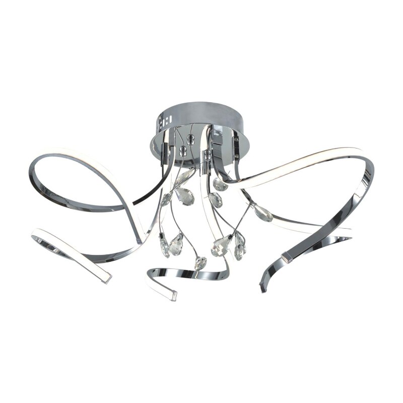 Lustra LED, Kaja, cu cristale, glamour, K-8071, Seria BENITA, crom