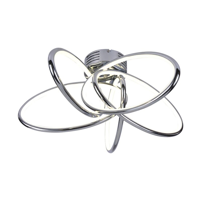 Lustra LED Kaja, Model K-8076, Seria LELO, Finisaj cromat, Argintiu