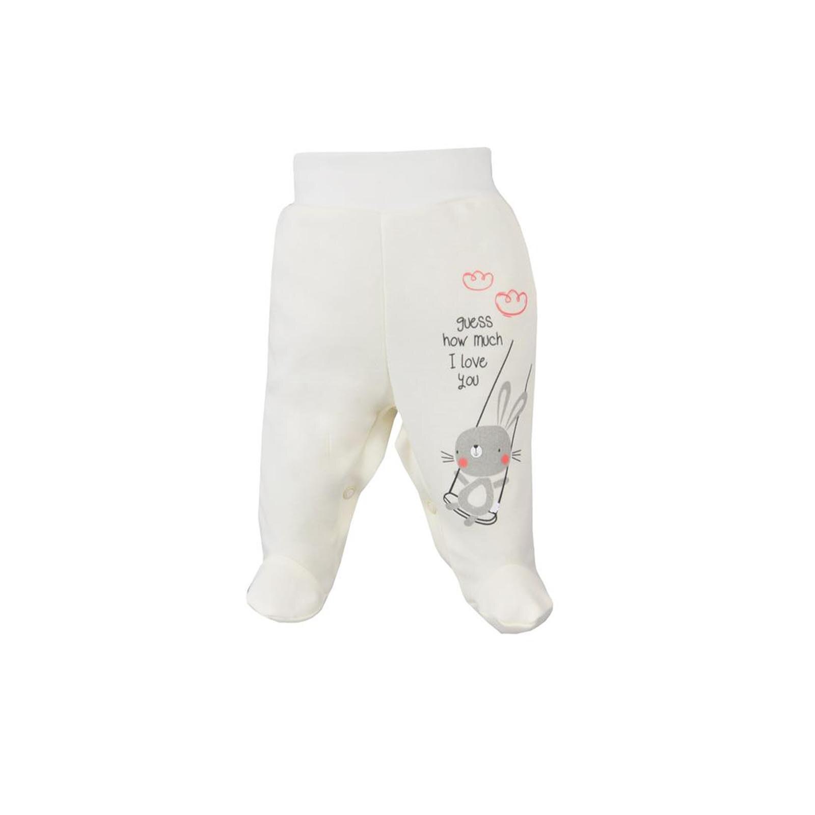 Pantaloni cu botosei pentru fete Koala Hustawka 06-514C, Crem 80 cm