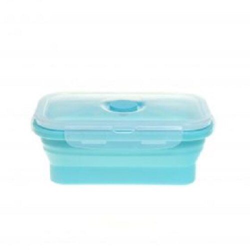 Caserola plastic si silicon 12339,capacitate 500 ml,culoare albastru