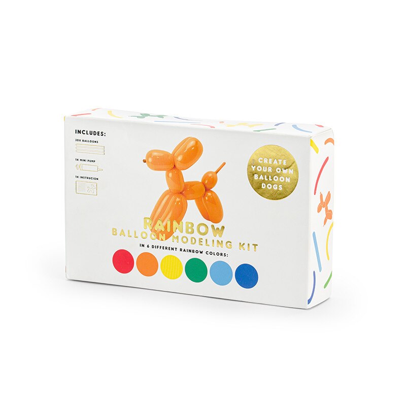 Set 30 baloane modelaj si pompa, Deco, Multicolor, 5x130cm
