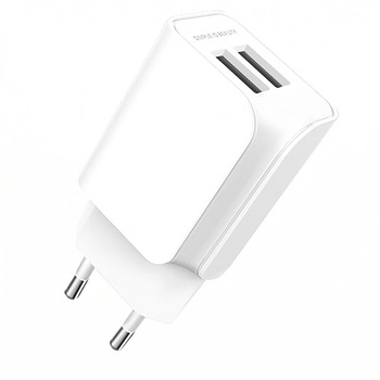 Incarcator priza, retea - 2 X USB, 2.1A, XO Design L35D - Alb Incarcator priza, retea - 2 X USB, 2.1A, XO Design L35D - Alb