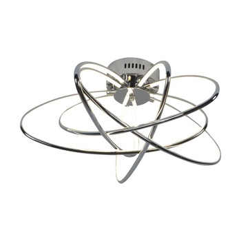 Lustra LED Kaja, Model Cercuri, K-8074, Seria LELO, 4000K, Finisaj cromat, Argintiu Lustra LED Kaja, Model Cercuri, K-8074, Seria LELO, 4000K, Finisaj cromat, Argintiu