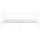 Pat rama metalica Arjeplog W, en.casa, 209,5 x 95 x 90,5 cm, otel, alb mat, pentru 1 persoana