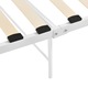 Pat rama metalica Arjeplog W, en.casa, 209,5 x 95 x 90,5 cm, otel, alb mat, pentru 1 persoana
