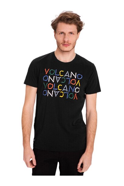 Tricou T-KULER, Volcano, Bumbac, Negru