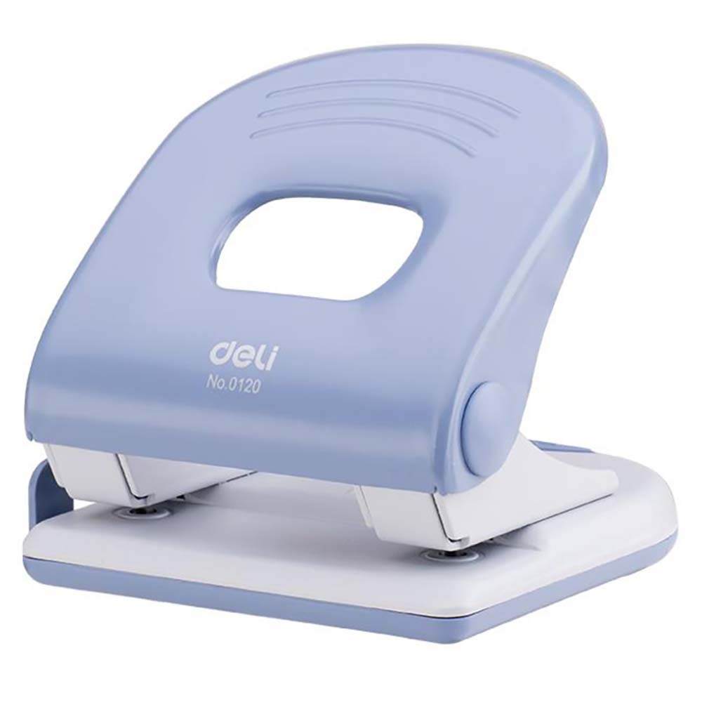 Perforator Deli, Capacitate 40 Coli, Plastic/Metal, Albastru