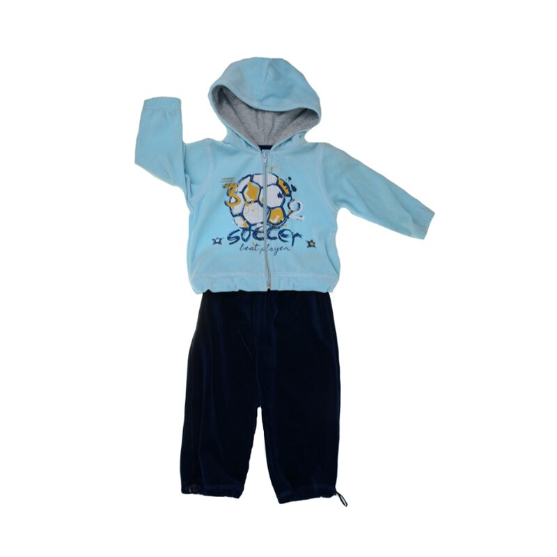 Compleu 2 piese pentru baieti Karen KRB643, Albastru 80 cm