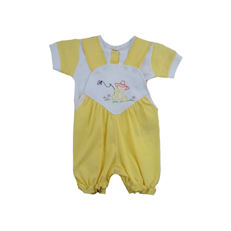 Compleu 2 piese de vara pentru fete Pifou 40-46G, Galben 66-70 cm