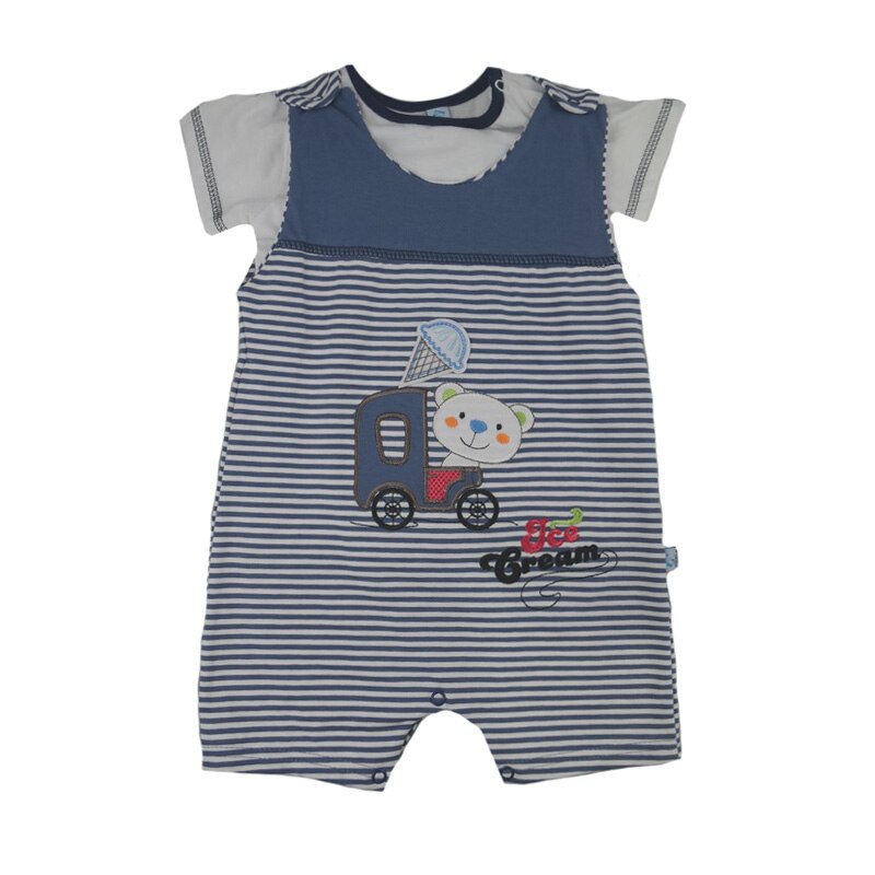 Compleu 2 piese de vara pentru baieti Koala Ice Cream 04-370B, Bleumarin 80 cm