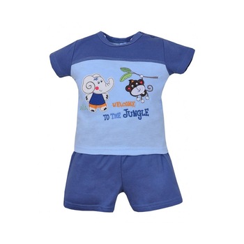Compleu 2 piese de vara pentru baieti Koala Jungle 04-070B, Bleumarin 1964 Compleu 2 piese de vara pentru baieti Koala Jungle 04-070B, Bleumarin 1964