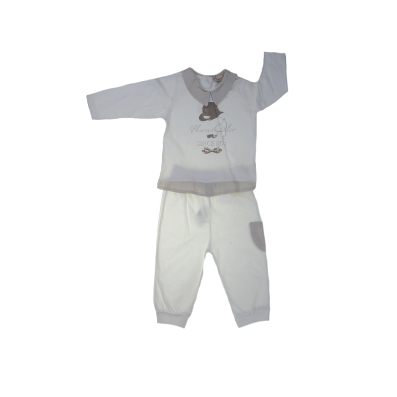 Compleu 2 piese pentru baieti Cassiope 471079-80, Crem 1004