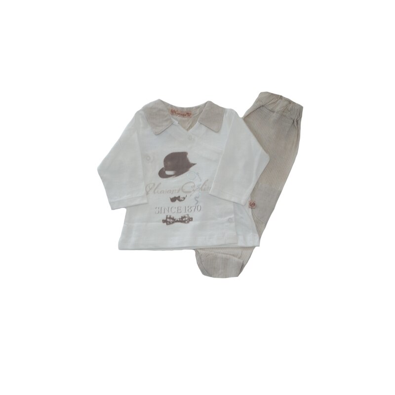 Compleu 2 piese pentru baieti Cassiope 473127-68, Crem 1026