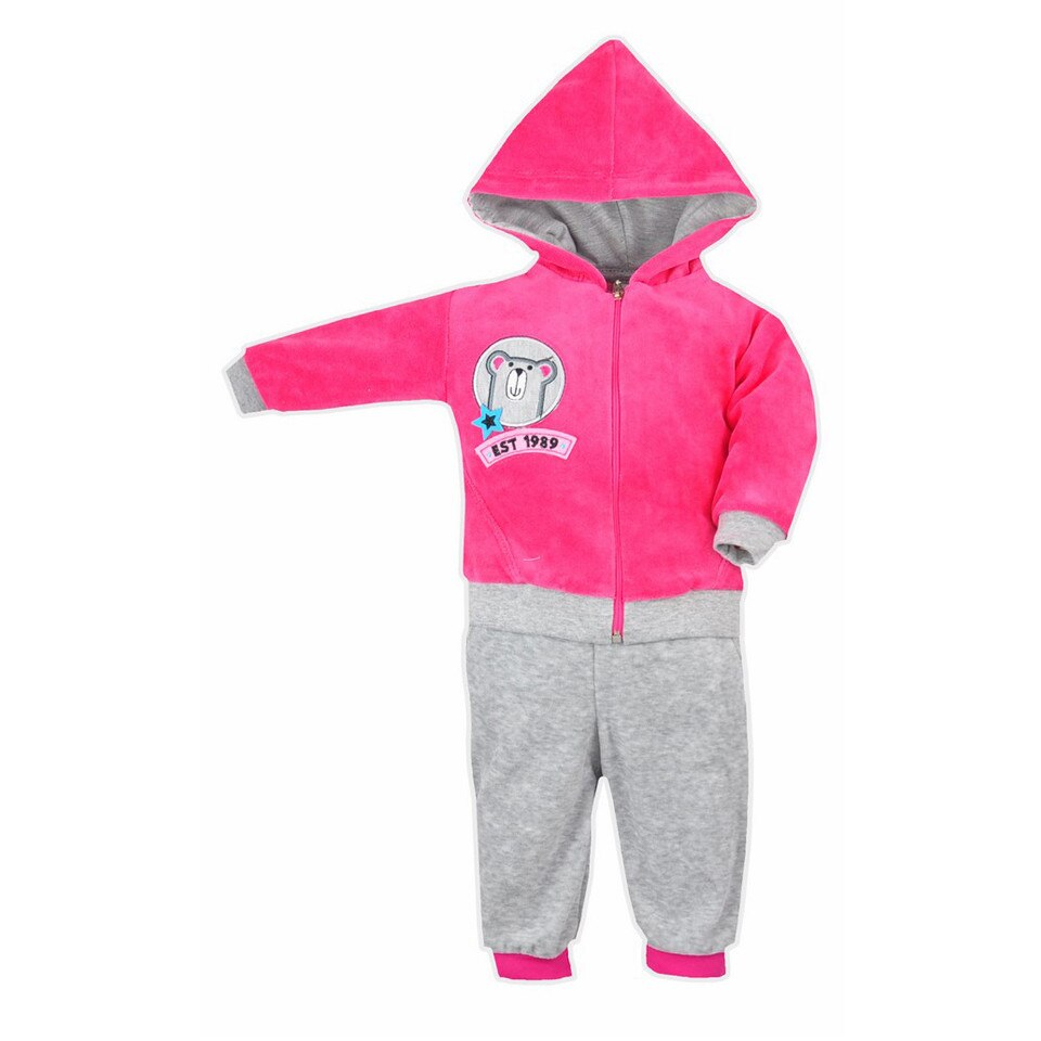 Compleu 2 piese pentru fete Koala Wesoly Mis 3647-F, Fucsia 74 cm