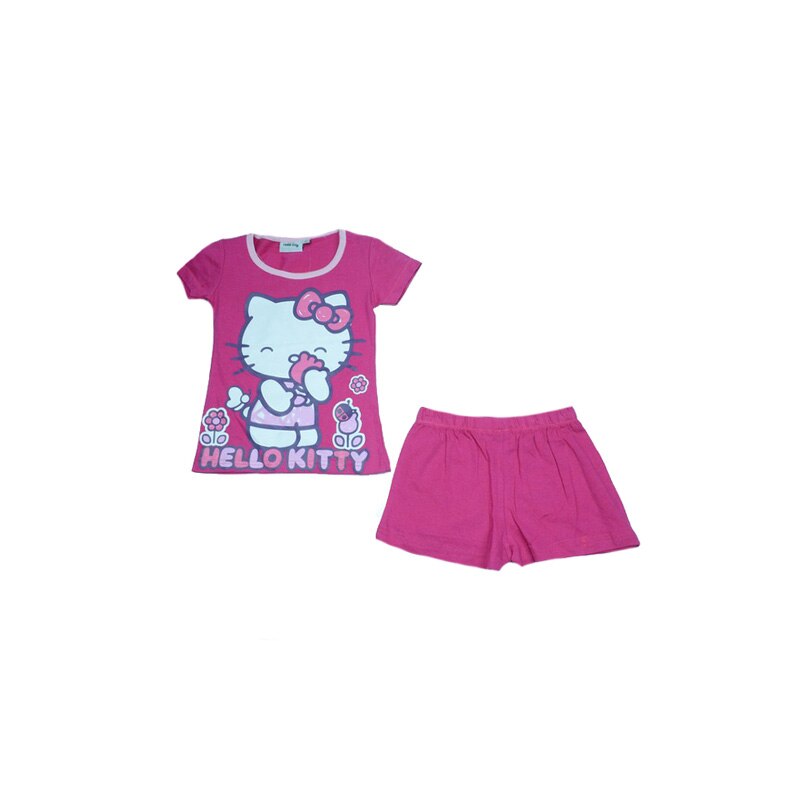 Compleu 2 piese de vara pentru fete Setino Hello Kitty 830-757F, Fucsia 92 cm