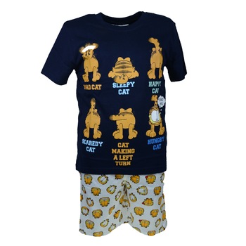 Compleu de vara 2 piese pentru baieti E Plus M Carfield 892986-1, Bleumarin 50853 Compleu de vara 2 piese pentru baieti E Plus M Carfield 892986-1, Bleumarin 50853