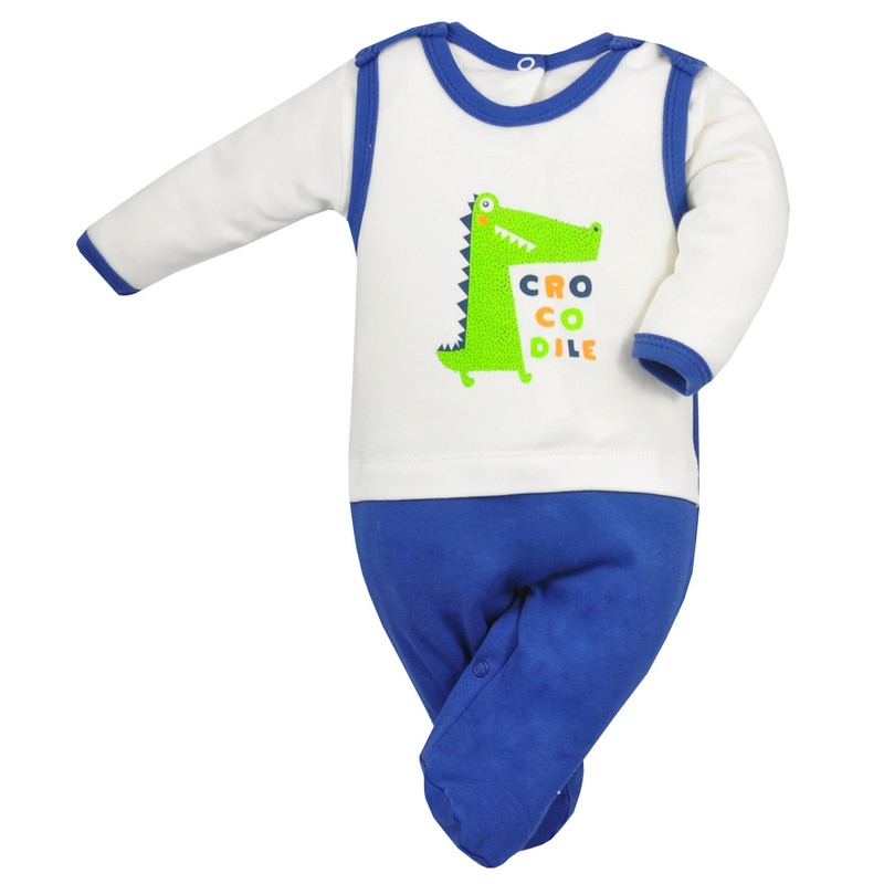 Compleu 2 piese salopeta si bluza pentru baieti Koala Play Time 3810, Bleumarin 62 cm