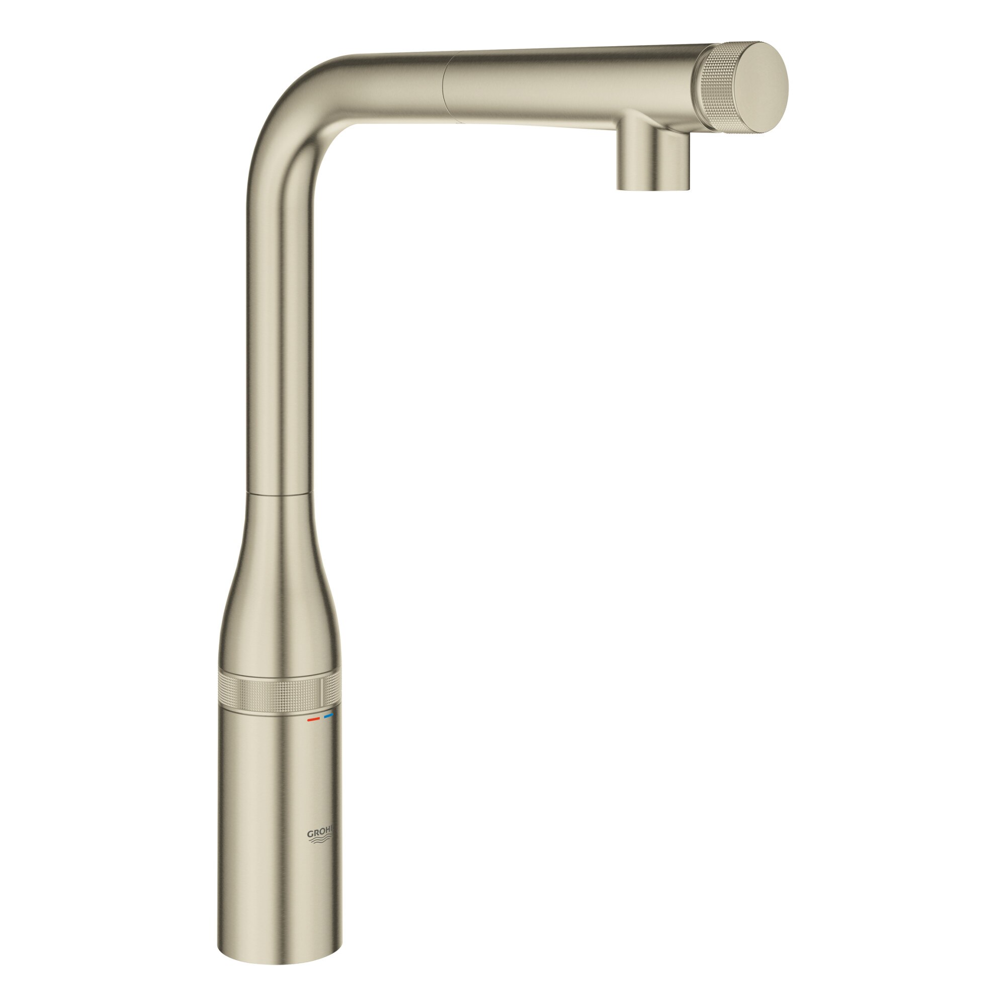 Baterie de bucatarie Grohe Essence Smartcontrol 31615EN0, 3/8', dus extractabil, push & turn, mat, nickel