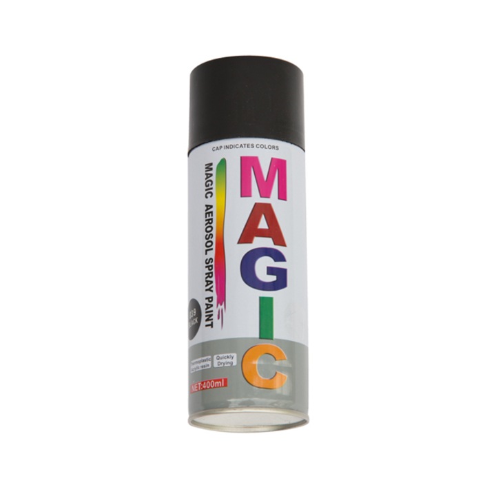 Spray vopsea MAGIC Negru lucios, 400 ml
