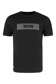 Tricou cu maneca scurta barbati Volcano T-Striped, Imprimeu text, Bumbac, Negru, 2XL Tricou cu maneca scurta barbati Volcano T-Striped, Imprimeu text, Bumbac, Negru, 2XL