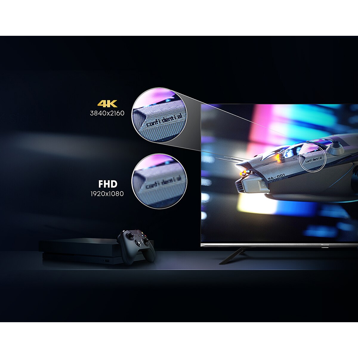Hisense Smart Gamer HD Ultra 126 LED 4K 50E76GQ Televízió, cm, QLED