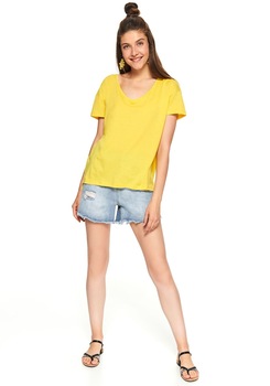 Tricou pentru femei, TOP SECRET, SPO4326, Galben, 34 Tricou pentru femei, TOP SECRET, SPO4326, Galben, 34