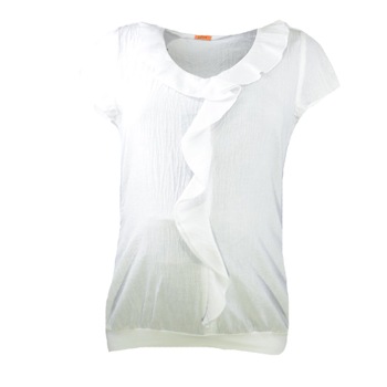 Bluza cu maneca scurta pentru gravide Mini Junior BDDE1A, Alb, Alb Bluza cu maneca scurta pentru gravide Mini Junior BDDE1A, Alb, Alb