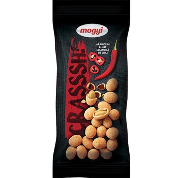 Arahide in aluat cu aroma de chili Crasssh! Mogyi, 60g Arahide in aluat cu aroma de chili Crasssh! Mogyi, 60g