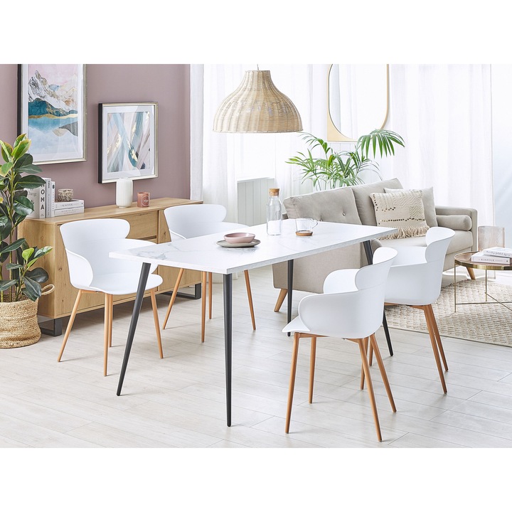 Fehér Étkezőszék Kétdarabos Szettben SUMKLEY