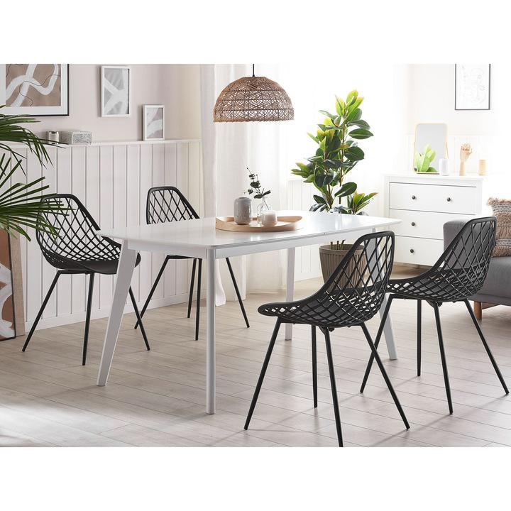 Fekete étkezőszék kétdarabos szettben CANTON