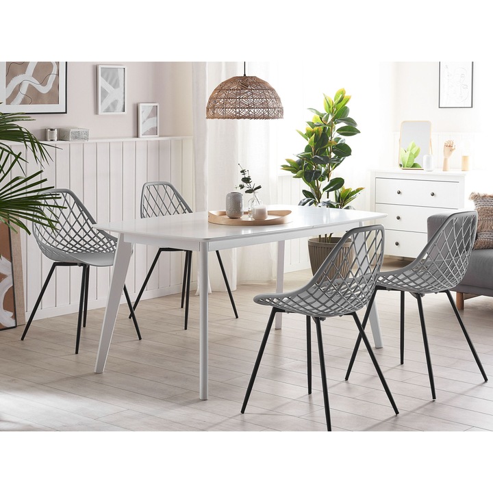 Világosszürke étkezőszék kétdarabos szettben CANTON