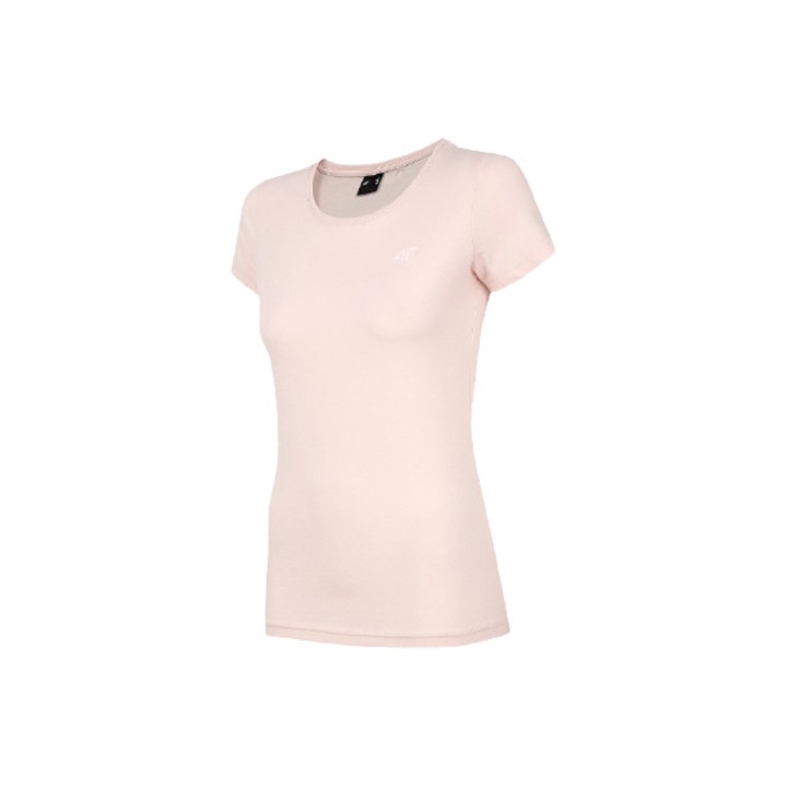 Tricou fitness, 4F, pentru femei, roz pudra