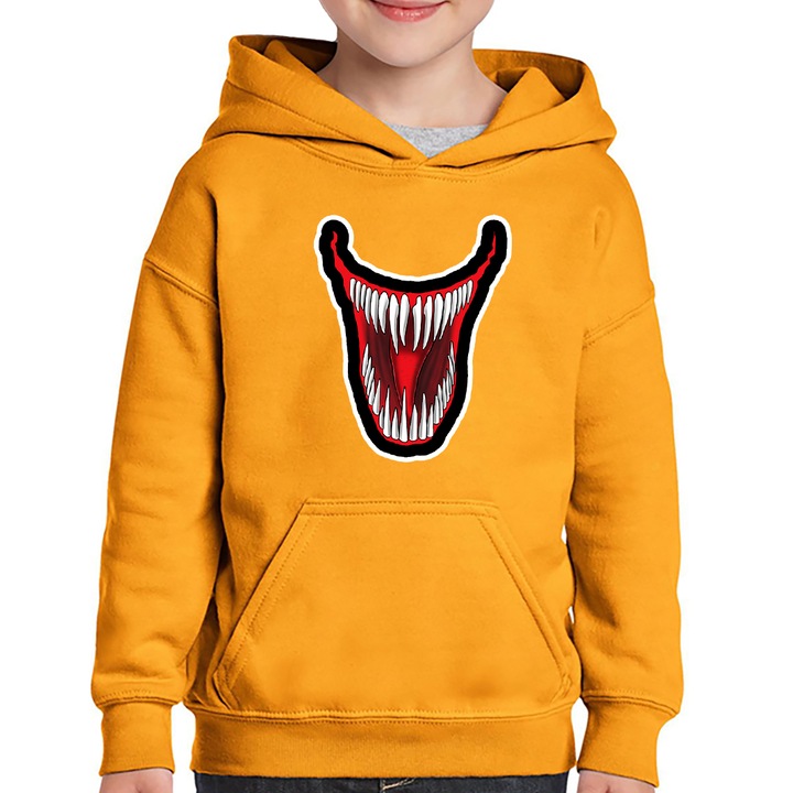 Детски суичър Venom Epic Smile Badass Horror, оранжев, размер 116-122 см, възраст 3-4 години