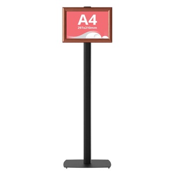 Panou informativ cu aspect de LEMN JJ DISPLAYS, afisare dubla fata, Landscape, dimensiune print A4 210 x 297 mm Panou informativ cu aspect de LEMN JJ DISPLAYS, afisare dubla fata, Landscape, dimensiune print A4 210 x 297 mm