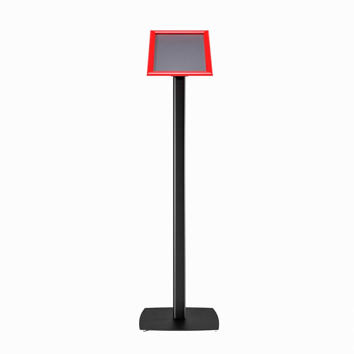 Panou prezentare / Menu board cu rama click inclinata, format print A3 – 297x420 mm, Portret, Rosu