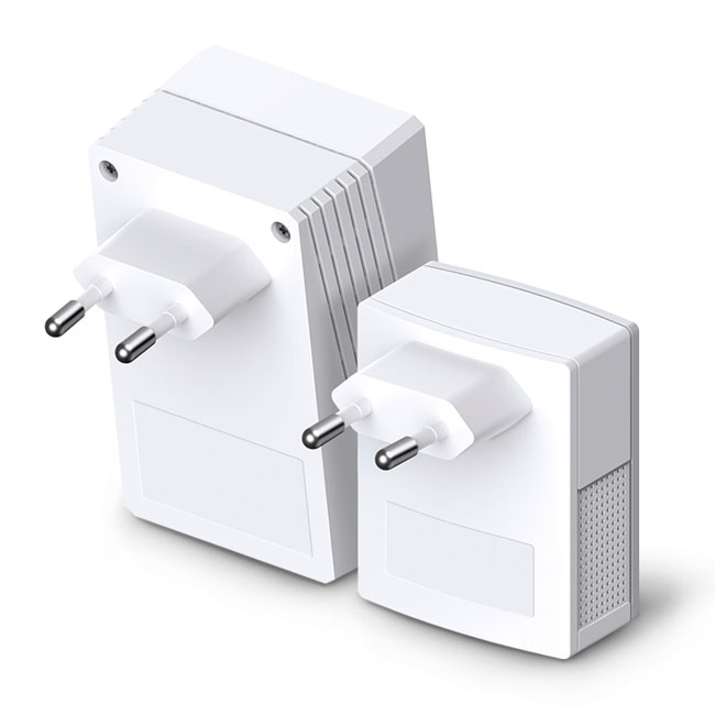 Kit Adaptor Amplificator Powerline TP-Link TL-WPA4221 KIT AV600, 2 x 10 / 100Mbps port Ethernet, alb