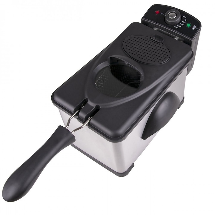 Friteuza cu aer cald Deerma DEM-KZ120, 1700W, capacitate 7.5l, pana la 200 grade Celsius, 8 programe, negru