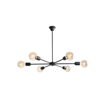 Lustra Pavonis, Homemania, Metal, 69 x 69 x 54 cm, 6 x E27, 40W, Negru Lustra Pavonis, Homemania, Metal, 69 x 69 x 54 cm, 6 x E27, 40W, Negru